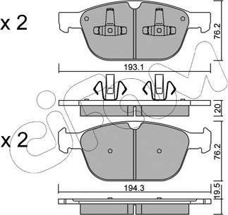 Cifam 822-834-0 - Brake Pad Set, disc brake autospares.lv