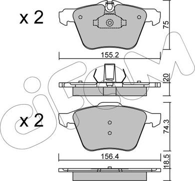 Cifam 822-835-0 - Brake Pad Set, disc brake autospares.lv