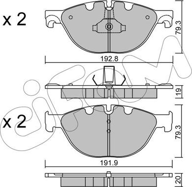 Cifam 822-830-0 - Brake Pad Set, disc brake autospares.lv