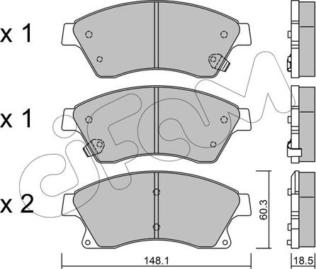 Cifam 822-838-0 - Brake Pad Set, disc brake autospares.lv