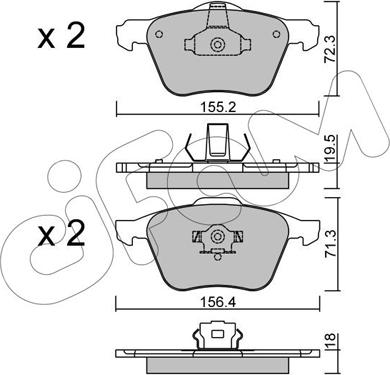 Cifam 822-833-0 - Brake Pad Set, disc brake autospares.lv