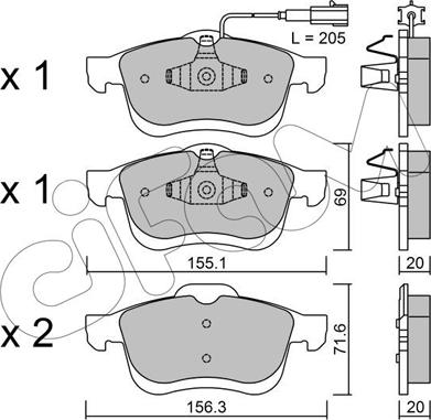 Cifam 822-824-0 - Brake Pad Set, disc brake autospares.lv