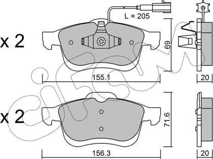 Cifam 822-824-1 - Brake Pad Set, disc brake autospares.lv