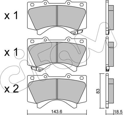 Cifam 822-821-0 - Brake Pad Set, disc brake autospares.lv