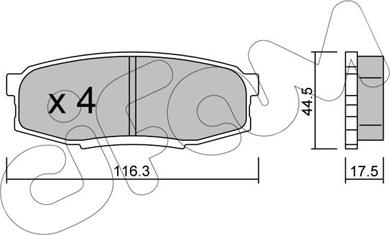 Cifam 822-822-0 - Brake Pad Set, disc brake autospares.lv