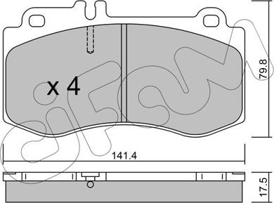 Cifam 822-827-0 - Brake Pad Set, disc brake autospares.lv