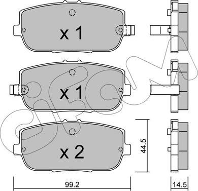 Cifam 822-871-0 - Brake Pad Set, disc brake autospares.lv