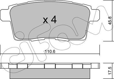 Cifam 822-873-0 - Brake Pad Set, disc brake autospares.lv