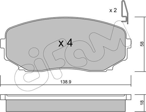 Cifam 822-872-0 - Brake Pad Set, disc brake autospares.lv