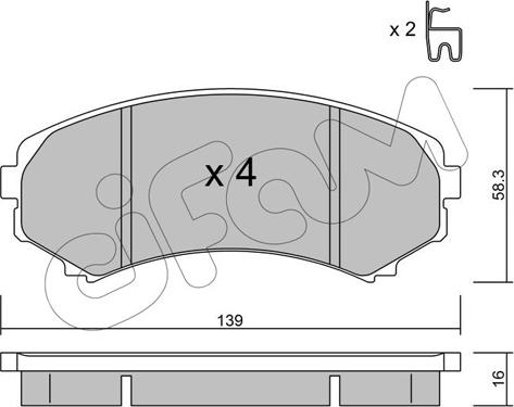 Cifam 822-399-0 - Brake Pad Set, disc brake autospares.lv