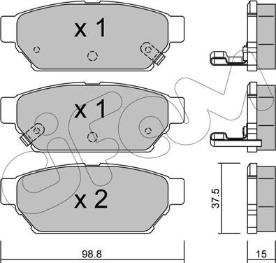Cifam 822-396-0 - Brake Pad Set, disc brake autospares.lv