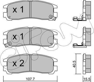 Cifam 822-398-0 - Brake Pad Set, disc brake autospares.lv