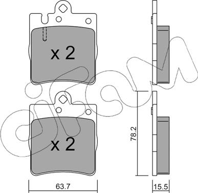 Cifam 822-344-0 - Brake Pad Set, disc brake autospares.lv