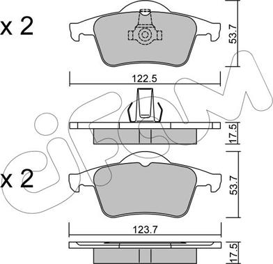 Cifam 822-348-0 - Brake Pad Set, disc brake autospares.lv
