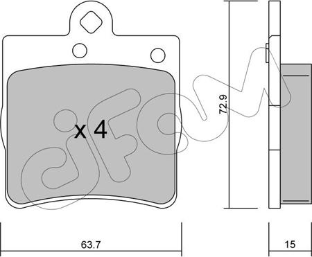 Cifam 822-343-0 - Brake Pad Set, disc brake autospares.lv