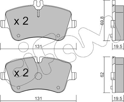 Cifam 822-342-0 - Brake Pad Set, disc brake autospares.lv