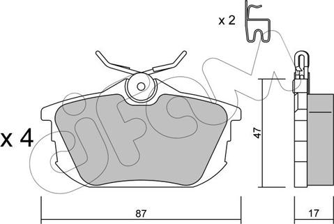 Cifam 822-347-0 - Brake Pad Set, disc brake autospares.lv