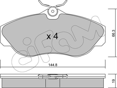 Cifam 822-350-0 - Brake Pad Set, disc brake autospares.lv