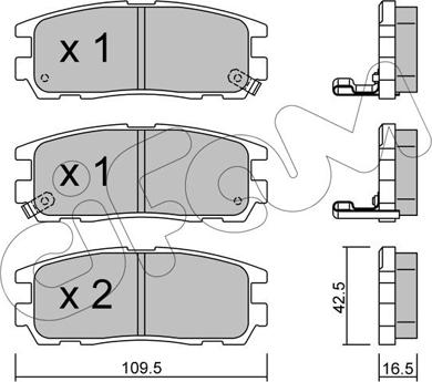 Cifam 822-358-0 - Brake Pad Set, disc brake autospares.lv