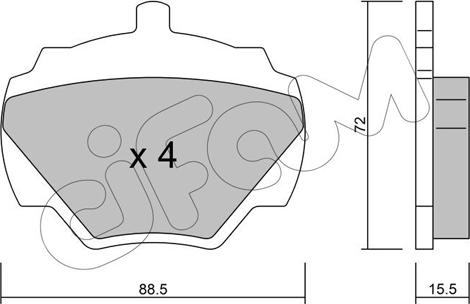 Cifam 822-353-0 - Brake Pad Set, disc brake autospares.lv