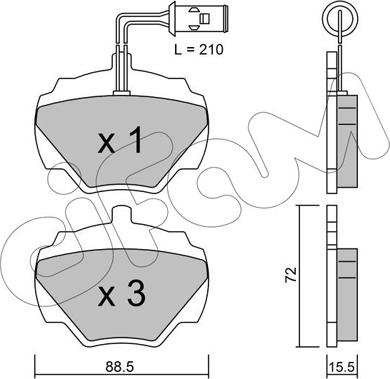 Cifam 822-353-1 - Brake Pad Set, disc brake autospares.lv