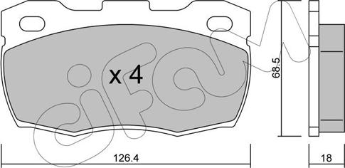 Cifam 822-352-0 - Brake Pad Set, disc brake autospares.lv