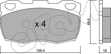 Cifam 822-352-1 - Brake Pad Set, disc brake autospares.lv