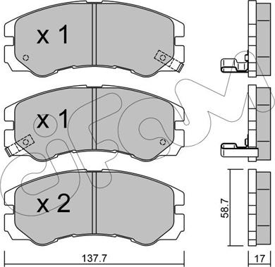 Cifam 822-357-0 - Brake Pad Set, disc brake autospares.lv