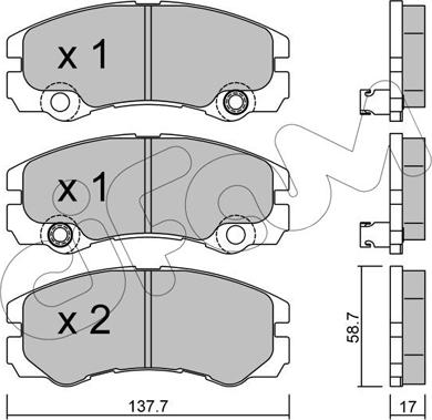 Cifam 822-357-1 - Brake Pad Set, disc brake autospares.lv