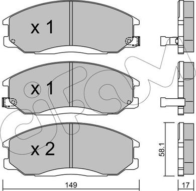 Cifam 822-364-0 - Brake Pad Set, disc brake autospares.lv