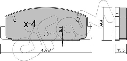 Cifam 822-302-0 - Brake Pad Set, disc brake autospares.lv