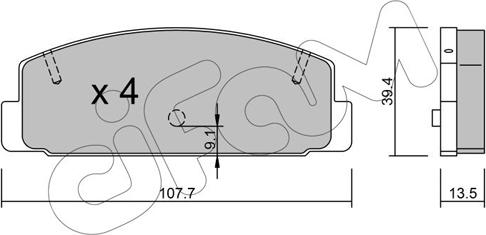 Cifam 822-302-1 - Brake Pad Set, disc brake autospares.lv