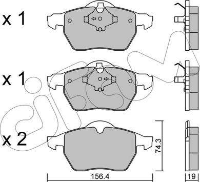 Cifam 822-314-1 - Brake Pad Set, disc brake autospares.lv