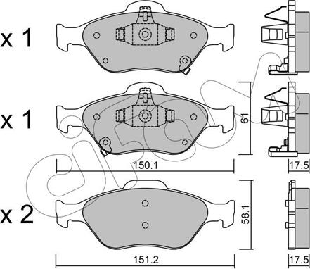 Cifam 822-316-1 - Brake Pad Set, disc brake autospares.lv