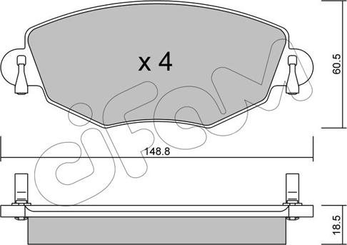 Cifam 822-318-0 - Brake Pad Set, disc brake autospares.lv