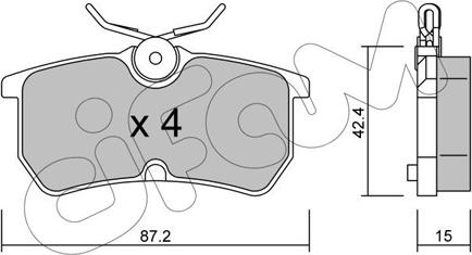 Cifam 822-317-0 - Brake Pad Set, disc brake autospares.lv
