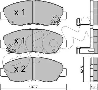 Cifam 822-384-1 - Brake Pad Set, disc brake autospares.lv