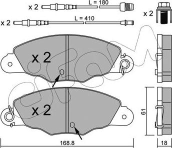 Cifam 822-334-0 - Brake Pad Set, disc brake autospares.lv