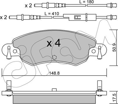 Cifam 822-330-0 - Brake Pad Set, disc brake autospares.lv