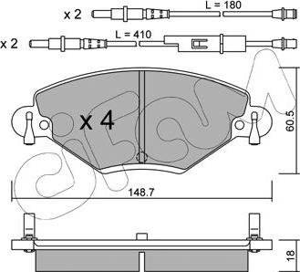 Cifam 822-331-0 - Brake Pad Set, disc brake autospares.lv