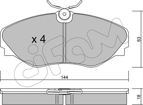 Cifam 822-338-0 - Brake Pad Set, disc brake autospares.lv