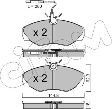 Cifam 822-338-1 - Brake Pad Set, disc brake autospares.lv