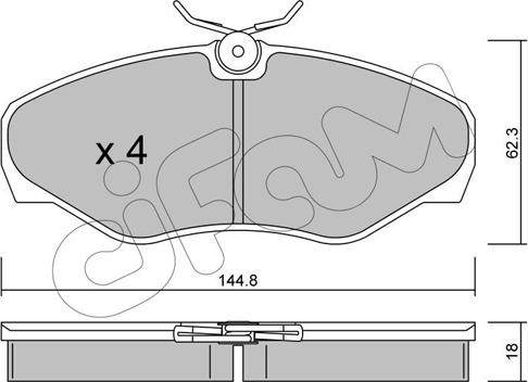 Cifam 822-338-2 - Brake Pad Set, disc brake autospares.lv