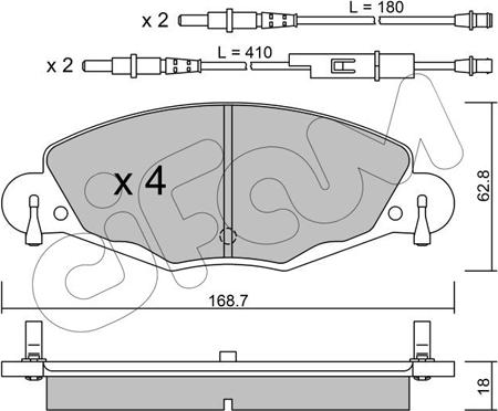 Cifam 822-332-0 - Brake Pad Set, disc brake autospares.lv