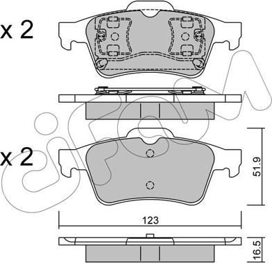 Cifam 822-337-0 - Brake Pad Set, disc brake autospares.lv