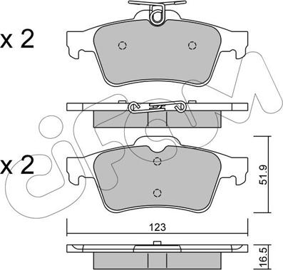 Cifam 822-337-1 - Brake Pad Set, disc brake autospares.lv