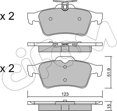 Cifam 822-337-3 - Brake Pad Set, disc brake autospares.lv