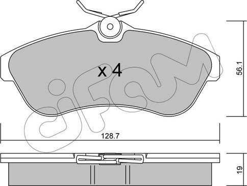 NAP NP2519 - Brake Pad Set, disc brake autospares.lv