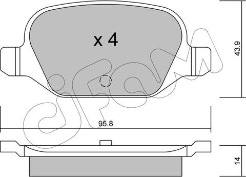 Cifam 822-324-0 - Brake Pad Set, disc brake autospares.lv