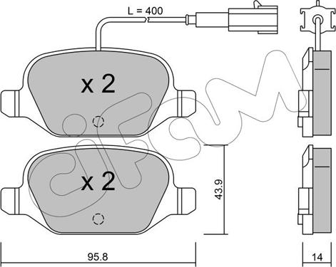 Cifam 822-324-3 - Brake Pad Set, disc brake autospares.lv